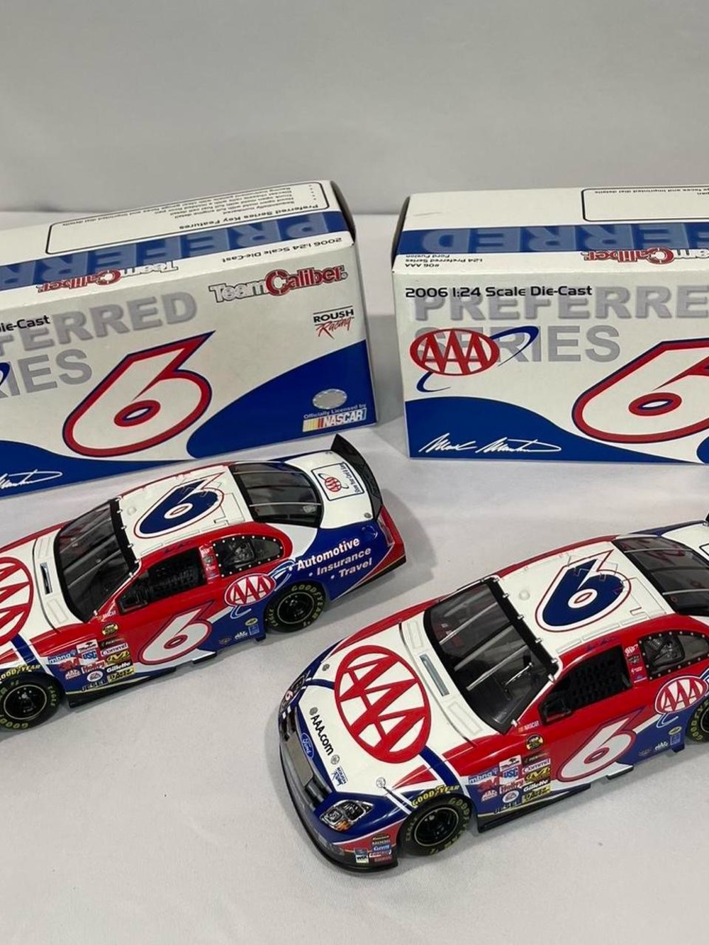 AAA No.6 NASCAR Diecast Car Set of 2